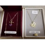 Pair of 9ct Gold Necklaces