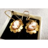 Pair of 9ct Cameo Earrings