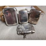 Quartet of Silver Vesta Cases inc 1885 Birmingham John Thompson Example - total weight 72.5g