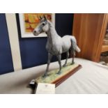 Limited Edition Large Border Fine Arts Throroughbred Stallion David Mayer Figure 84/150, 39cm high,