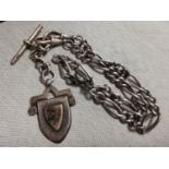 Hallmarked Silver Pocketwatch Chain & Fob