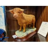 Limited Edition Border Fine Arts Classics Highland Bull by Jack Crewdson - with packaging box & inc