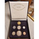 Royal Canadian Mint 1967 Seven-Coin Set inc a 900-Quality 18.27g $20 Dollar Gold Coin