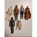 Group of Six 1977 Star Wars Toy Figures