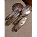 Four Piece Hallmarked Silver Dressing Table Set
