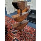 Three Tier Late Victorian Drop Leaf Hall Table