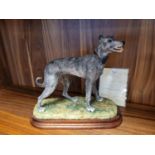 Border Fine Arts - Lurcher by Margaret Turner, No 85/500, 26cm, with packaging box & inc inner fitte