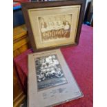 Pair of 1930's Ephemera Framed Football Sporting Team Photographs