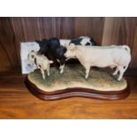 Border Fine Arts - Belgian Blue Family by Kirsten Armstrong, No 251/1250, 12cm, with packaging box &
