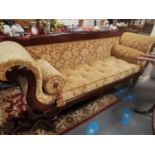 Victorian Button-Back Mahogany Lounge Sofa