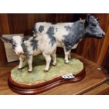 Limited Edition Border Fine Arts Classics Belgian Blue Cow & Calf by Jack Crewdson - with packaging