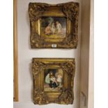 Pair of Antique Ornately Gilt Framed Childhood Victorian Scenes, signed 'Treacher' & 'L Wolson', bot