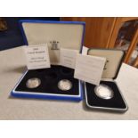 Trio of Silver 925 Proof Royal Mint Coins