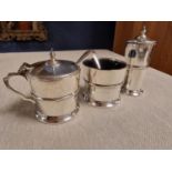 Walker & Hall Hallmarked Silver Cruet Set