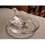 Lalique Crystal Glass Bird Figure