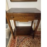 Vintage Oak Cutlery Canteen (full) Drawer Table