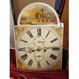 Taylor of Morpeth 19th Century Grandfather Clock Face and Mechanism/Movement