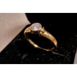 18ct Gold & Diamond Engagement Ring - size N