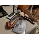 Group of Estate Smoking Pipes & Gentleman's Accessories