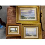 Trio of H Ritchie Canvas Countryside Art