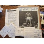 Signed Muhammed Ali Boxing Print w/South African Boxing Federation Paperwork