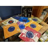 Collection of Nine Rolling Stones Decca 7" Vinyl Single Records & Eps