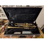 Cased Jupiter Trumpet Musical Instrument