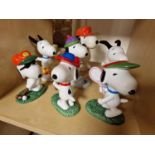 Collection of Peanuts Snoopy Cartoon Figures