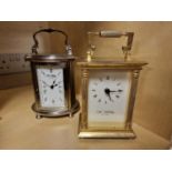 Pair of Old Widdop Vintage Carriage Clocks