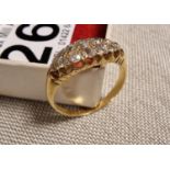 18ct Gold and Diamond Cluster Ring, size N
