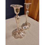 Pair of Walker & Hall Sheffield Silver Hallmarked Candlesticks - total weight (filled) 1,174g