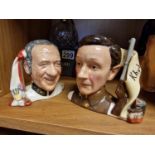 Pair of Sid James & Charles Hawtrey Carry On Royal Doulton Character Jugs