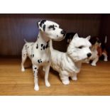 Pair of Beswick Dog Figures inc Dalmation and Scotty Dog