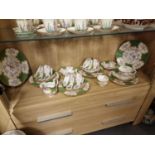 31pc Minton Green Cockatrice Tea Service