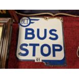 BCT Double Sided Bradford City Bus Transport Enamel Automobilia Sign