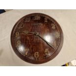 18-Day Oak/Metallic Zenith Swiss Wall Clock - 35cm diameter