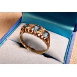 9ct Gold & Aquamarine Ring