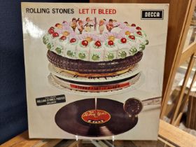 Original Stereo Vinyl Pressing of Rolling Stones Let it Bleed LP Record w/poster - matrix XZAL-9364-