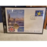 Commemorative 1992 50p Pence Piece Currency First Day Cover - British Presidency of Europe