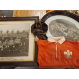 5pc Welsh & Yorkshire Rugby League and Rugby Union Memorabilia for a player, Edward/Ned Thomas, inc
