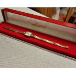 Ladies Cased Helvetia 9ct Gold Wristwatch - 19.35g
