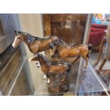 Trio of Beswick Horse Figures