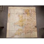 WWII German Luftwaffe Air Raid/Strike Map - Army or Militaria Interest