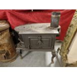 Antique Cast Iron Woodburning Stove - marked No 3, FS