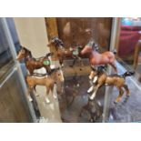 Five Beswick Horse Figures