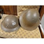 Pair of WWI Army Doughboy Helmets