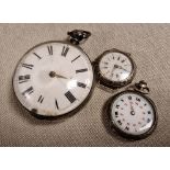 Trio of 925 + Two 800 Quality Silver Pocketwatches