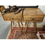 Pair of Modern Vintage Bedside Drawers