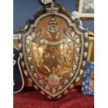 Early 1900's Hallmarked Silver Large Inter-Company Army Military Shooting Shield - Kings Regiment