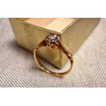 18ct Gold & Diamond Engagement Ring - size K